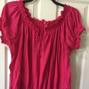HOT PINK COOL SUMMER TOP!! Sz 2X.